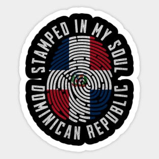 Dominican Republic Flag Stamped in My Soul DR Pride Sticker